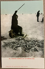 Alaska Tomood Bering Sea Fishermen Goetze Photo Antique Postcard c1900 picture