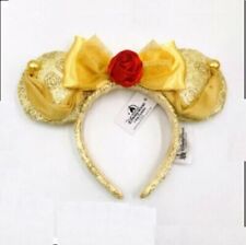 Disney Park Belle Mickey Minnie Mouse Ears Beauty and the Beast Bow Headband picture