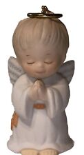 Vintage 1987 Enesco Christmas Ornament Praying Angel  Philippines Porcelain picture