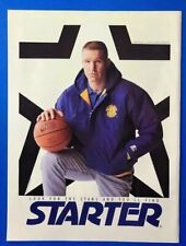 1992 STARTER Jacket w/ Chris Mullins, GS Warriors Vtg 1990's Magazine Print Ad picture