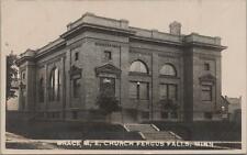 RPPC Postcard Grace ME Church Fergus Falls MN Minnesota  picture