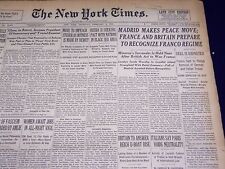 1939 FEBRUARY 9 NEW YORK TIMES - MADRID MAKES PEACE MOVE - NT 3136 picture