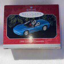Hallmark Keepsake Ornament 1998 Corvette Convertible Blue New Classic Car Auto picture