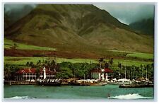 Maui Hawaii HI Postcard Picturesque Boat Harbor Whaling Center c1960's Vintage picture