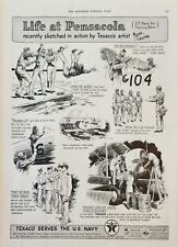 1941 Texas Texaco Dealers Vintage Ad Life at Pensacola sketched by Frank Godwin picture