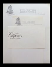 C. 1900's Hotel Californian Stationary Letterhead Envelope  San Francisco CA. picture