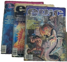 EPIC ILLUSTRATED THE MARVEL MAGAZINE OF ADULT FANTASY 3 RARE VINTAGE ISSUES picture