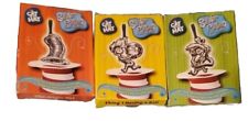 🔥3 Dr. Seuss Cat in the Hat Silver Plate Christmas Ornaments 2003 - NEW👍 picture