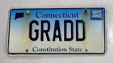 2007 CONNECTICUT  VANITY LICENSE PLATE 🔥FREE SHIPPING🔥 GRADD ~ GRADUATE  picture