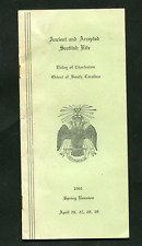 1965 MASONIC BOOKLET SCOTTISH RITE VALLEY OF CHARLESTON SC SPRING REUNION 16 PGS picture
