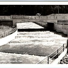 c1940s OR Bonneville Dam Fish Ladder Columbia River RPPC Real Photo Postcard A92 picture