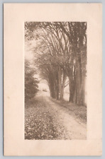 Postcard Wooded Road in Autumn, Vintage PM 1910 Holdrege, Nebraska picture