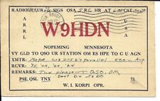 QSL 1932 Nopeming Minnesota    radio card picture