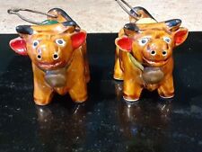 Vintage Hand Painted Cow Salt and Pepper Shakers picture