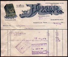 1910 Nashville Tn - Huggins Candy Co - Baby Bunting - Rare Letter Head Bill picture