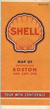 1941 SHELL OIL CO Road Map BOSTON CAPE COD Massachusetts Salem Quincy Cambridge picture