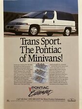1990 Pontiac Trans Sport SE Minivan Print Ad picture