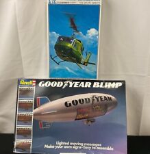 Bell UH-1N Iroquois 1/72 USMC Helicopter & Revell Goodyear Blimp Unbuilt picture