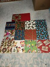Vintage Christmas Wrapping Paper Full Sheets Lot 10   20x30 picture