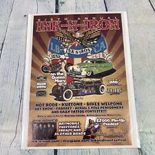 2009 Print Ad Ink n Iron Hot Rod Biker Kustom Show Rally Magazine Paper Ephemera picture