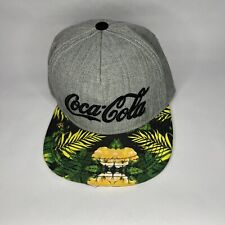 Coca Cola Grey / Floral Tropical Palm Beach Baseball Cap/Hat picture