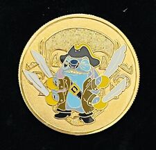 Disney Pirate Stitch Pin Gold Coin Series Swords LE 250 Rare  HTF Authentic MOC picture