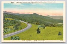 North Carolina NC Blue Ridge Parkway Table Rock Mountain Scenic Highway Postcard picture