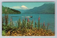 Mount St Helens WA-Washington, Yale Lake, Antique Vintage Souvenir Postcard picture