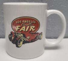 Vintage LA County Fair Coffee Mug Advertisement Graphic Hotrod Pig 1980's picture
