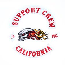 SUPPORT CREW PATCH SET MOTORCYCLE Club Biker MC EMBROIDERED IRON JACKET LEATHER picture
