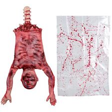 Halloween Bloody Half Body, 29 inch Latex Skinned Half Body with Hanging Bag ... picture