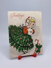 Vintage MCM Christmas Card Small Size Unused American Greeting USA picture