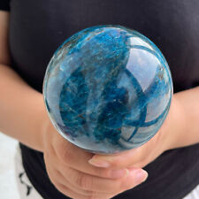 2.98LB Natural Blue Apatite Quartz Sphere Crystal Magic Ball Healing G4106 picture