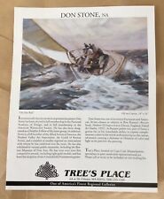 Don Stone at Tree’s Place gallery exhibition ad 1994 vintage art print Ship sea picture