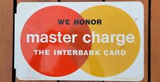 Vintage Master Charge The Interbank Card Double-Sided Metal Sign 16