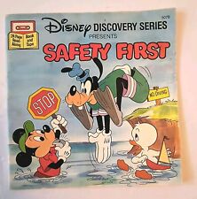 Disney Discovery Series Safety First Book *NO CASSETTE* 1986 Read/Sing Mickey picture
