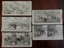 Chicago World's Fair Stereoview Lot x 5 Agricultural Mechanical Electrical Halls picture