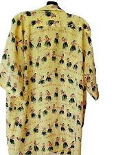 Vintage Hula prints Avanti shirt  100% silk X large Nwt picture