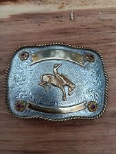 Montana Silversmiths Award Ribbon Rodeo Cowboy Bronco Belt Buckle Synthetic Ruby picture