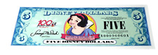 One $5 Five Disney Dollar Snow White 2002 