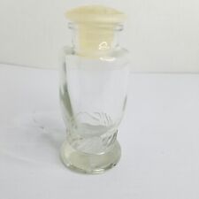 Vintage Upjohn Medicine Pill Apothecary Wide Mouth Clear Glass White Top picture