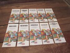 Vintage LOT 1970's Road Maps TEXACO Gas Oil Station Memphis Chicago & Others picture