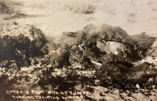 1918 RPPC: WWI BURNING THE DEAD antique real photograph postcard AFTER THE FIGHT picture