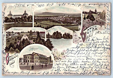 Thuringia Germany Postcard Greetings from Gotha 1898 Posted Multiview picture