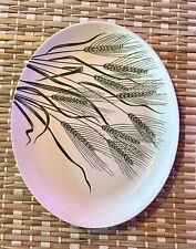  Rare Vintage 1960’s Homer Laughlin Green Wheat Platter 13.5”x 11”  picture