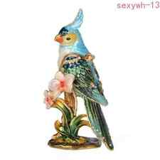 Pure handmade Cockatiel Parrot Bird Figurine Trinket Jewelry Box Gifts picture