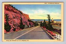 CA-California, Highway Along The Palisades On US Highway 101, Vintage Postcard picture