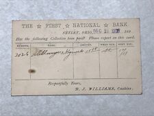 A598 Postcard Postal Card The First National Bank Shelby OH Ohio 1903 picture