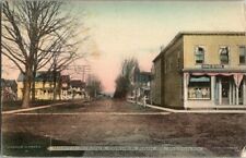 1908. NORTH AVENUE,CORNER MAIN ST. HILTON, NY. DRUG STORE. POSTCARD. ZT24 picture