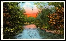 Postcard Dowagiac Michigan MI Dogwagiac River 1945 Linen E.C. KROPP picture